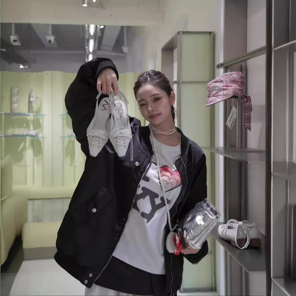 [SR-STUDIO] OPEN YY เสื้อยืดแขนสั้นพิมพ์ลายหัวใจผู้หญิง
