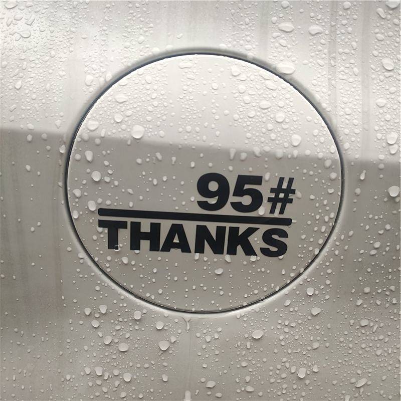 Thanks Bumper Stickers Fuel Tank Cap Sticker Car Fuel Tank Decorative Sticker Oil No. Post-It Note N