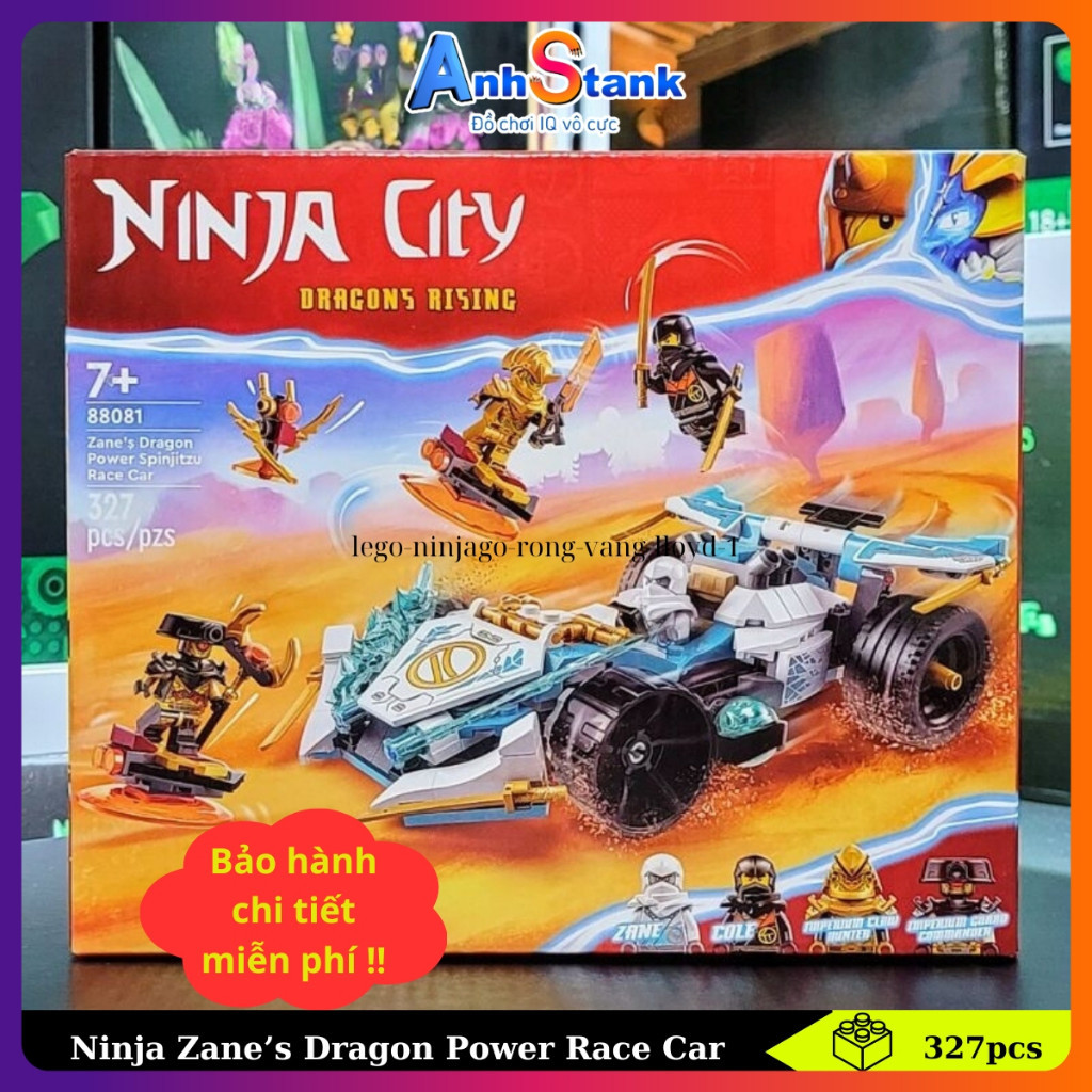 [ Ninja ] ประกอบ NINJA CITY 88081 | 71791 Zane 's Dragon Power Spinjitzu Race Car | 327 รายละเอียดโดย Anhstank