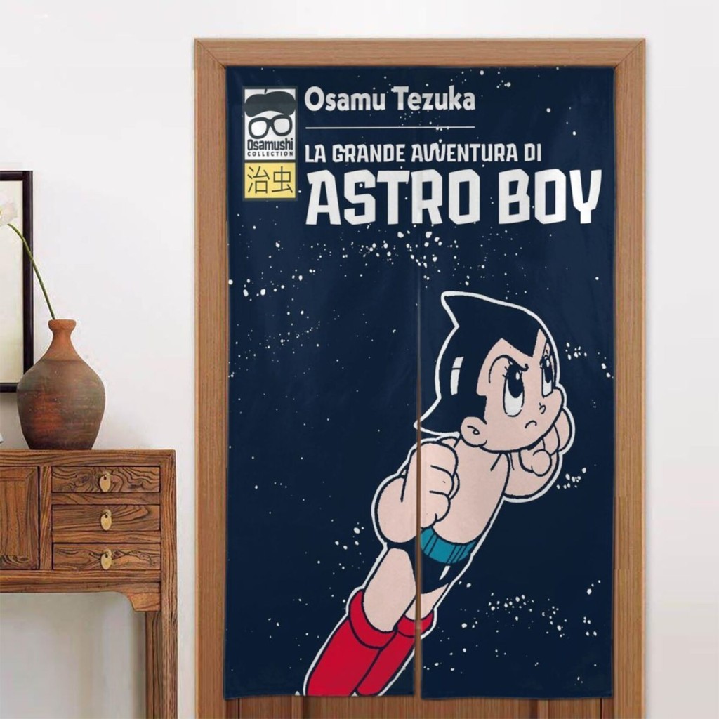 ผ้าม่าน แบบครึ่งผืน ลาย Astro Boy สไตล์ญี่ปุ่น สําหรับห้องครัว ร้านอาหาร