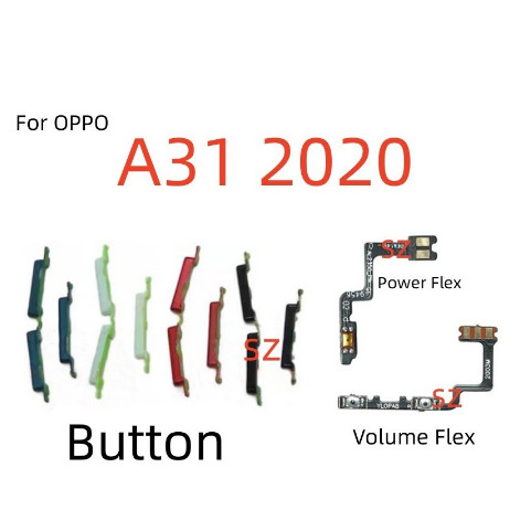 ใหม่สําหรับ OPPO A31 2020 ปุ่มเปิด/ปิดปุ่มสวิทช์ด้านข้าง Key Volume Up Down Flex Cable