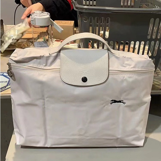 LONGCHAMP พร้อมสต็อกเดิมแท้ 100% ลองแชมป์ 2182 619 ใหม่ กระเป๋าถือปักผู้หญิงไนลอน สิริ ถุง กระเป๋าเอกสาร กระเป๋าสะพายข้าง