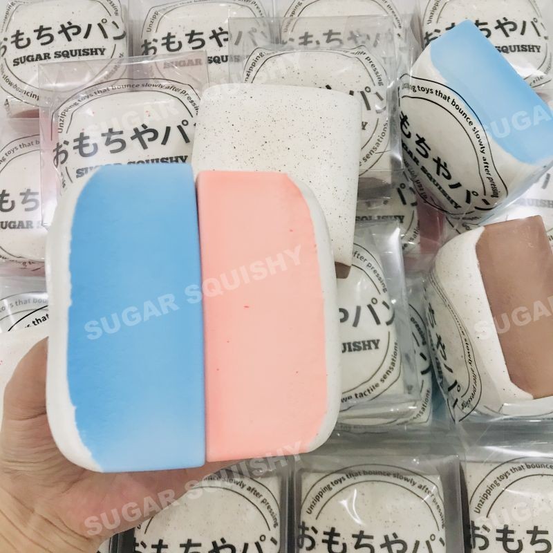 ของเล่นบีบสกุชชี่ รูปมูส แบบหนา 3 สี บีบกลับช้า คลายเครียด