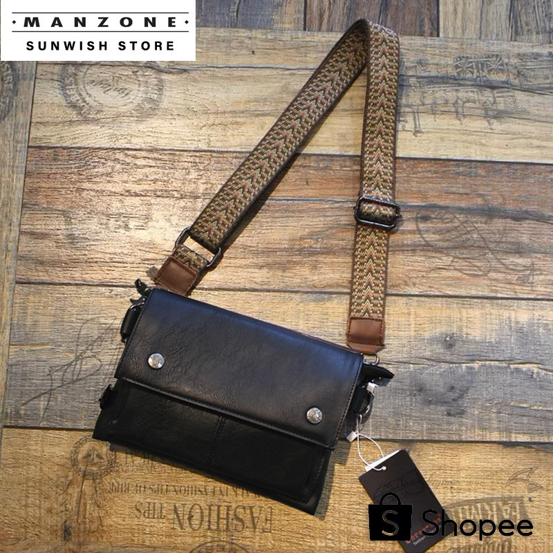 SUNWISH -Threebox - No.3601 กระเป๋าสะพายไหล่ผู้ชายน้ำหนักเบาออกแบบบางใส่ได้ทั้ง outdoor