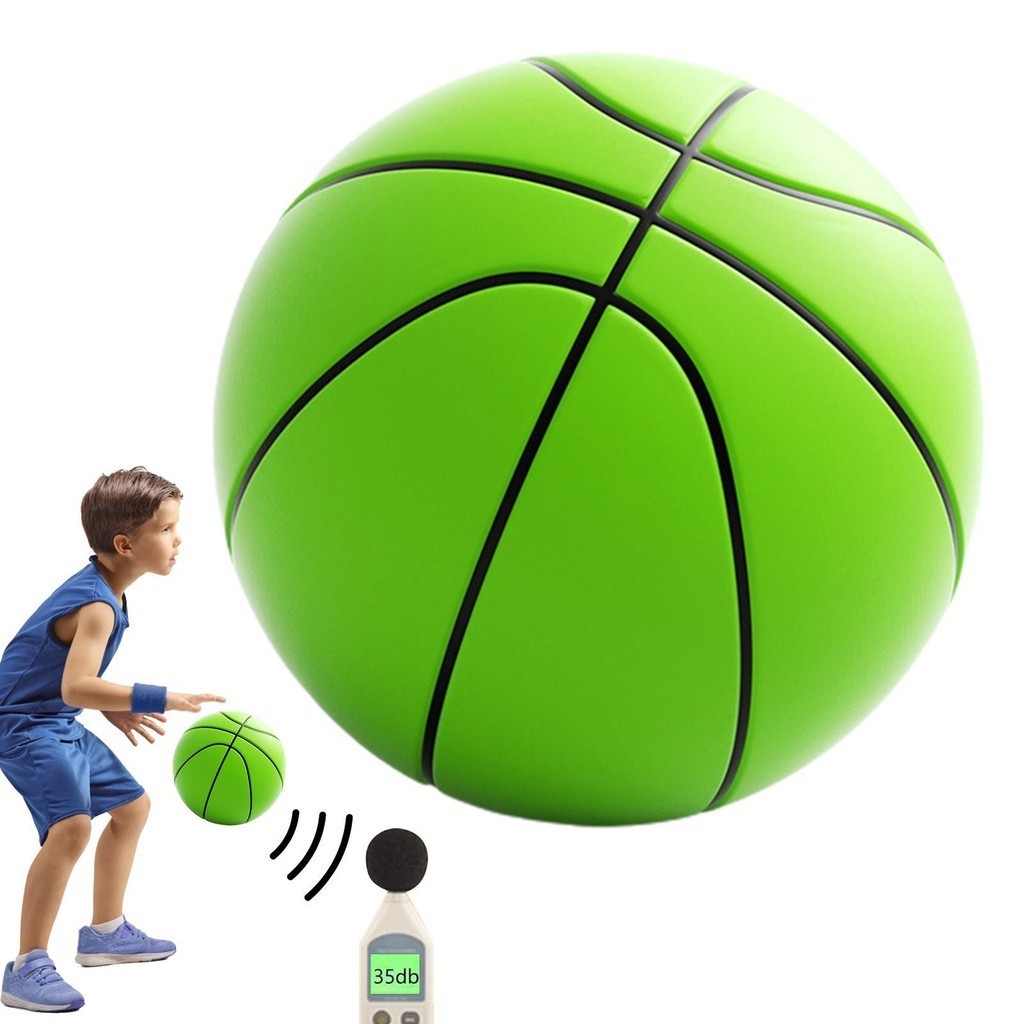 Quiet Basketball PU Soft Basketball Ball Silent Ball High-Density Mute Basketball Bright Basketball 