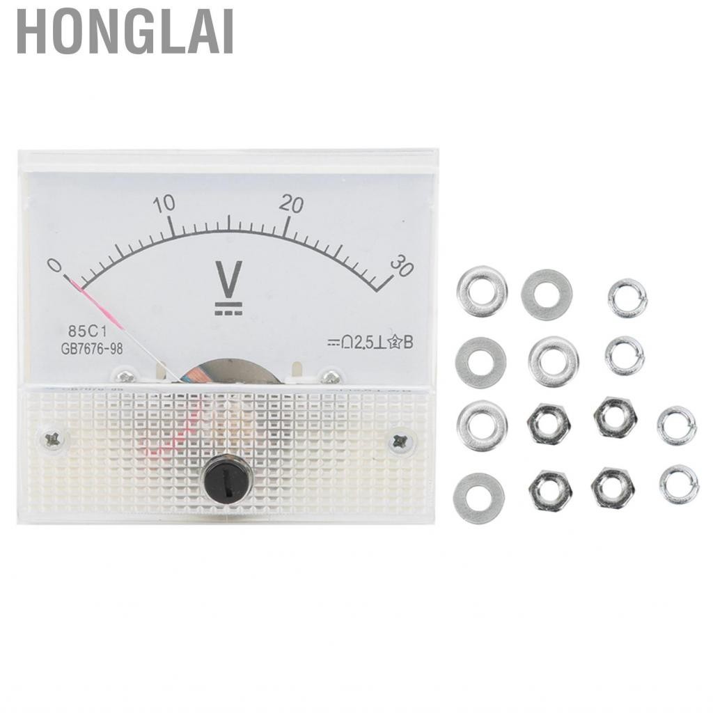 Honglai Pointer DC Voltmeter Panel Volt Voltage Meter Measuring Instrument 85C1 0-30V