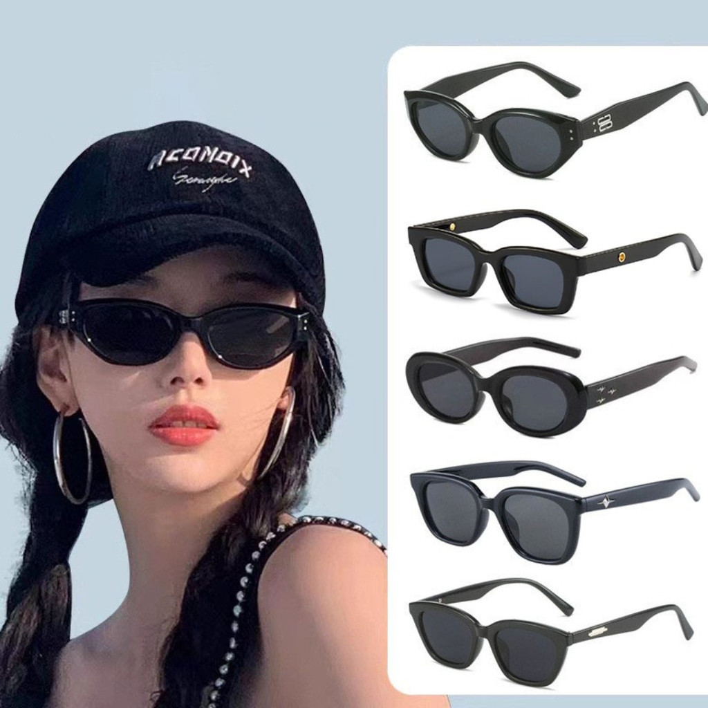 ผู ้ หญิงแฟชั ่ น Balck กรอบแว ่ นตากันแดดฤดูร ้ อนป ้ องกันแสงแดดแว ่ นตากันแดด UV