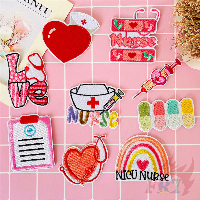 Pink Nurse - International Nurses Day Iron-on Patches 1Pc DIY Iron on Sew on Badges Patch Cloth Decor