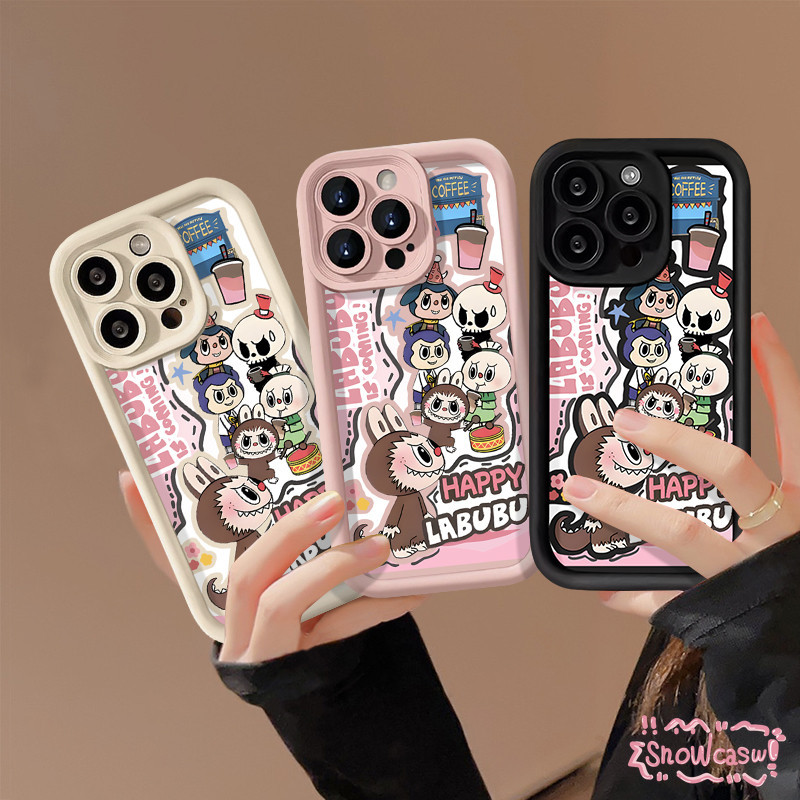 น่ารักป๊อปบาซาร์ลาบูกรณีนำไปใช OPPO A16 A12 A15 A78 A7 A18 A17 A38 A77 A54 A57 A17K A58 A16K A53 A9 A5 A3s A5s Reno 5F 4