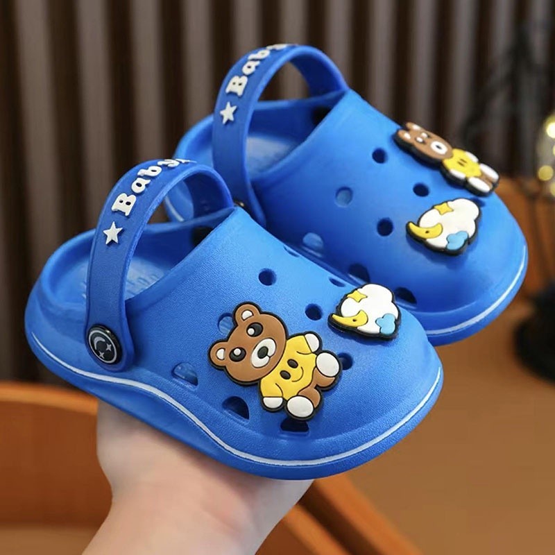 รองเท้าแตะรัดส้นเด็กลายการ์ตูน รองเท้าเด็ก มีกันลื่น ใหม่