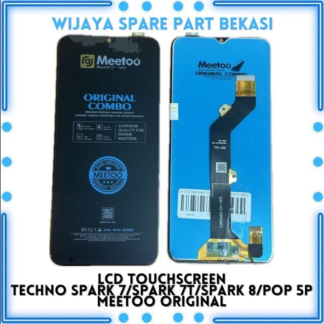 หน้าจอสัมผัส LCD TECHNO SPARK 7/TECHNO SPARK 7T/TECHNO SPARK 8/ POP 5P MEETO สีดําดั้งเดิม
