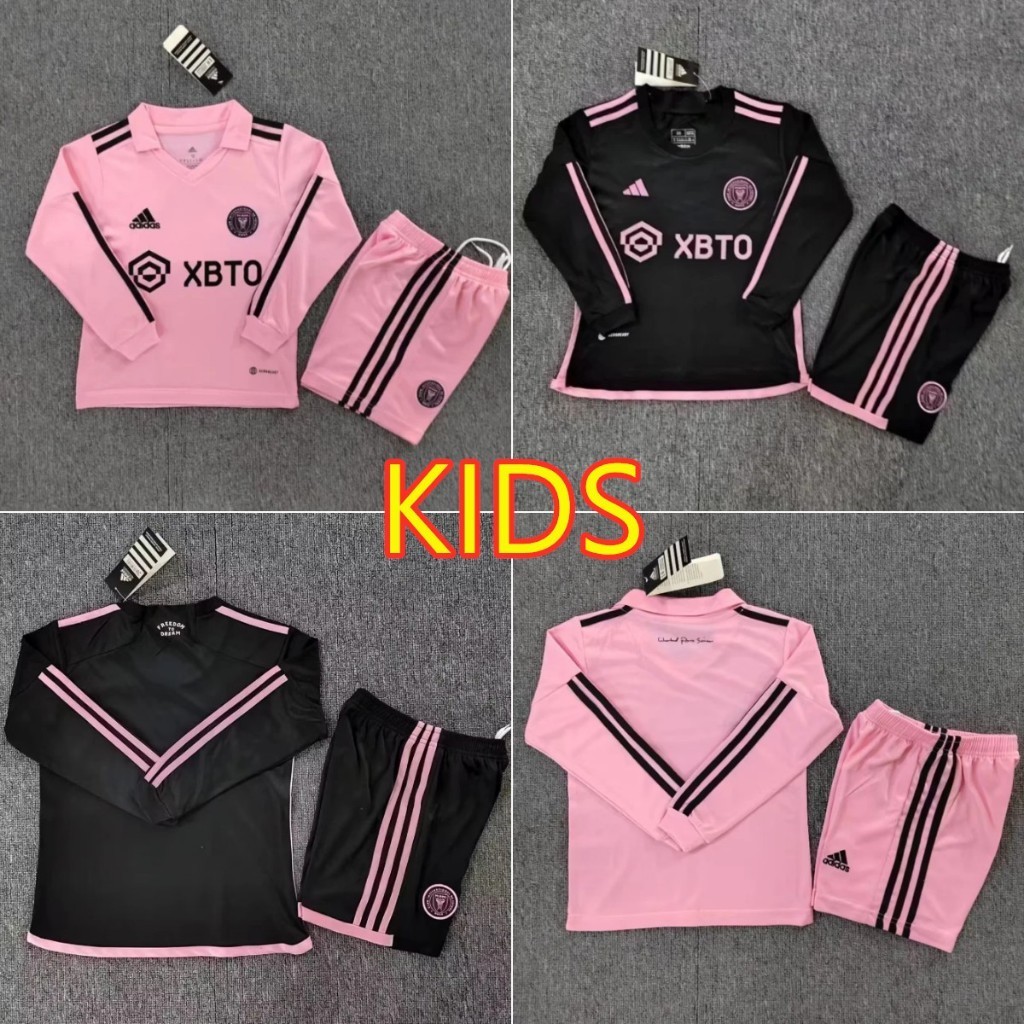 MESSI Miami Long Sleeve Children's Suit 2023/24 Inter Miami Children's Football Jersey Suit