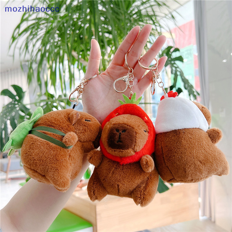 [mozh] น่ารัก Capybara ตุ๊กตาพวงกุญแจกระเป๋าเป้สะพายหลังจี้กุญแจรถแหวนอุปกรณ์ตกแต่งยัดตุ๊กตาเด็กของขวัญวันเกิด [TH]