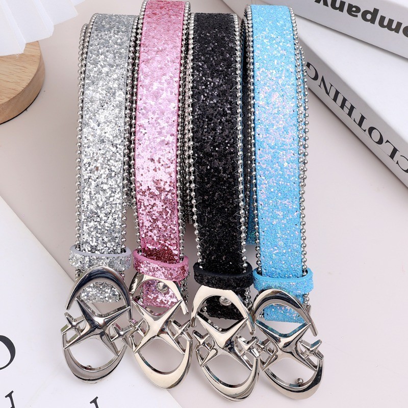 เข็มขัดผู้หญิง Y2K Shiny Star Rhinestone เข็มขัด รูปที่ 8