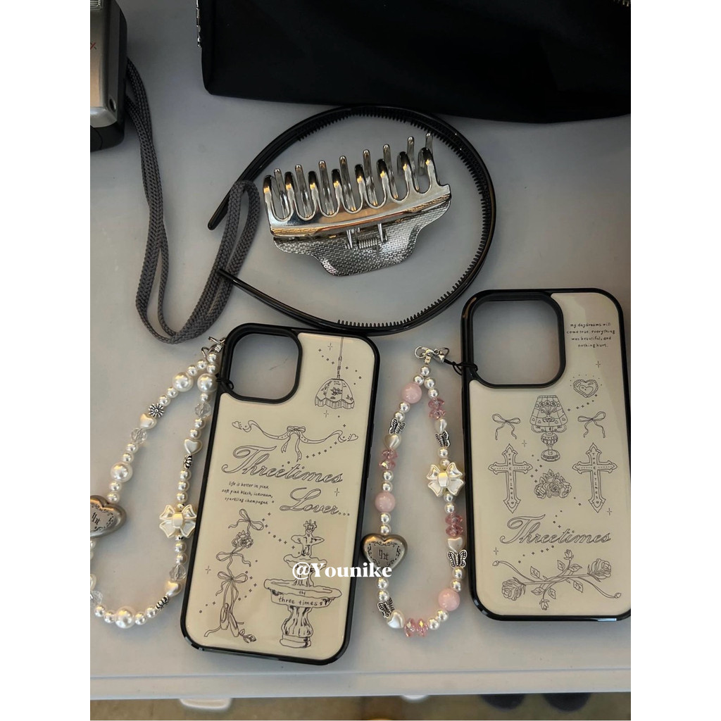 การออกแบบศิลปะย้อนยุคของบล็อกเกอร์ อินสตาแกรม พร้อมเคสโทรศัพท์โบว์ข้ามที่วาดด้วยมือหวานและเย็นสําหรับ ไอโฟน 15 มือโปร/14 โปรแม็กซ์ แอปเปิล 13/12/11 ราคา ถูกที่สุด ดีลบีเคเค แกลเลอรีภาพที่ 6