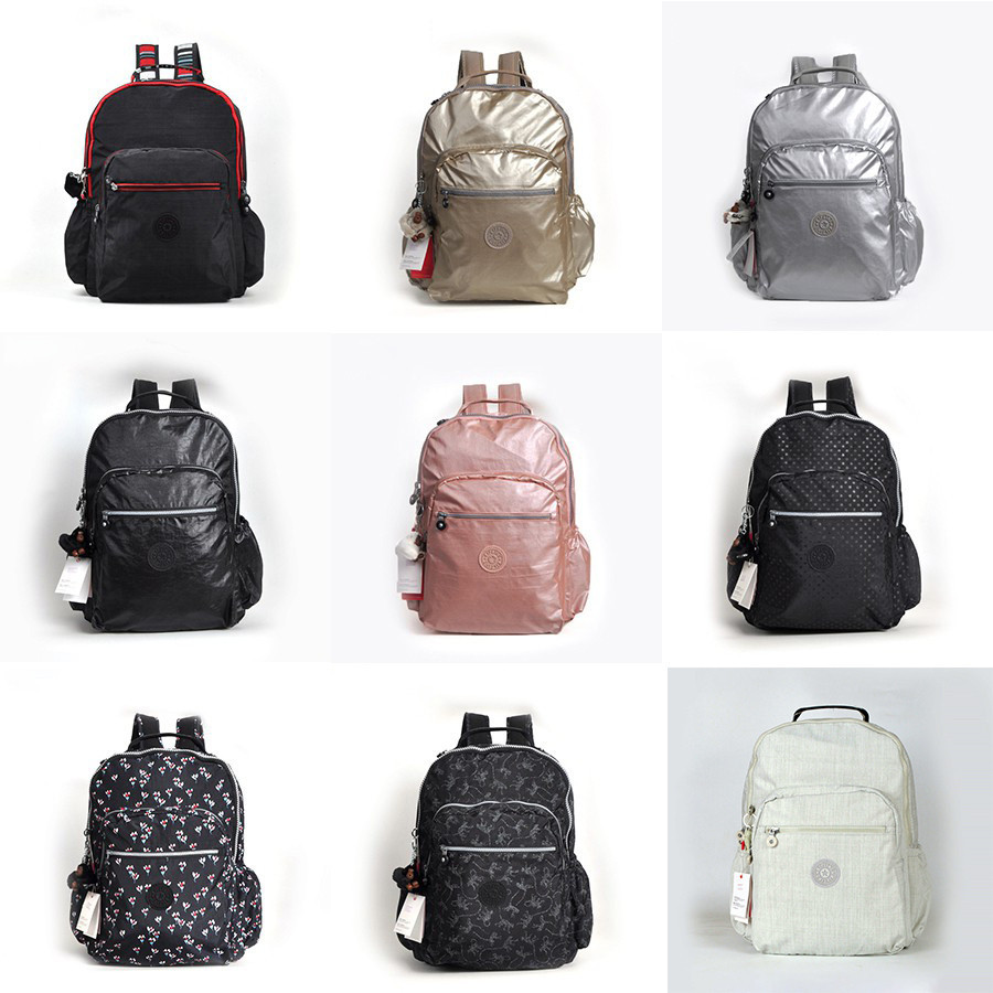 Kipling SEOUL series กระเป๋าเป้ unisex น้ําหนักเบา กระเป๋าเป้นักเรียนความจุขนาดใหญ่ กระเป๋าคอมพิวเตอร์