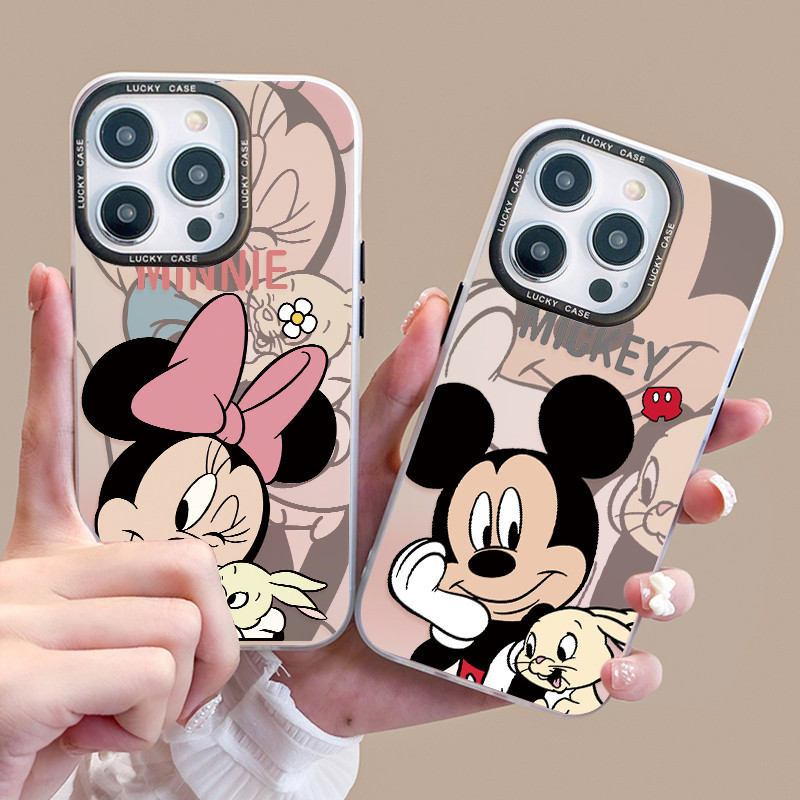 【ส่งจากไทย】Minnie มิกกี้ สำหรับ เคสไอโฟน11 12 iphone15 14 13 pro plus max 8 7 xr xs การ์ตูน TPU case