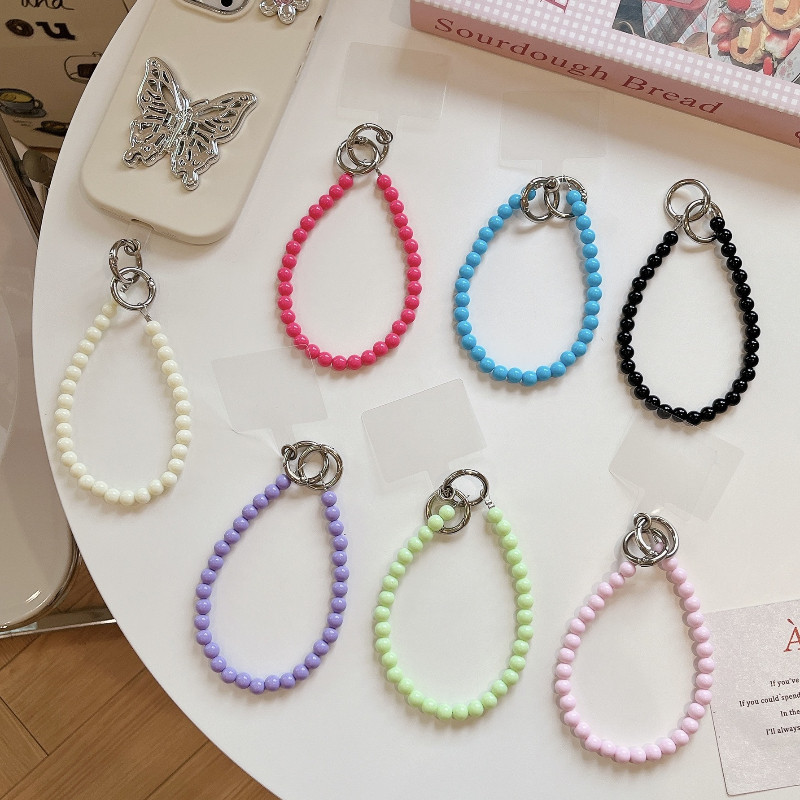 เรียบง ่ ายสีทึบลูกปัด Sobrety โทรศัพท ์ เชือกเส ้ นเล ็ กแขวนกระเป ๋ า Charm สร ้ อยข ้ อมือ Universal Chain