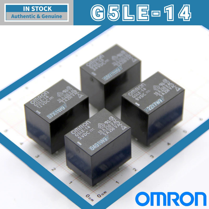 ใหม่แท้ญี่ปุ่น OMRON รีเลย์เดี่ยว G5LE-14 1A4-5VDC 12VDC 24VDC DC12 24V 5PIN 10A