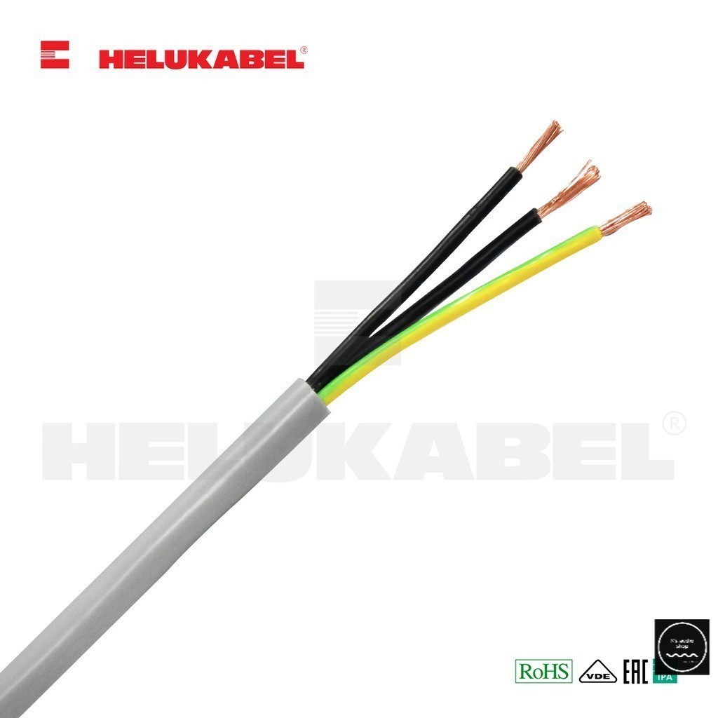 ..สายไฟเยอรมัน HELUKABEL 3x2.5 sq.mm Premium Copper หัวท้าย ชุบทอง โรเดียม และทองแดง รุ่นหุ้มตาข่าย.