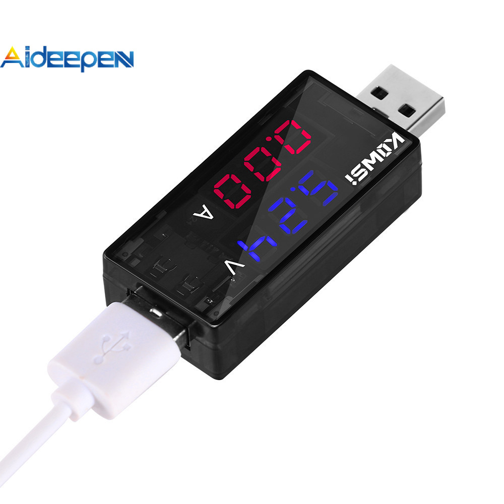 Aideepen Super Fast Charge USB Charger Tester Voltmeter Ammeter Charger Power Bank Tester 4-30V 0-6.5A สนับสนุน 120W