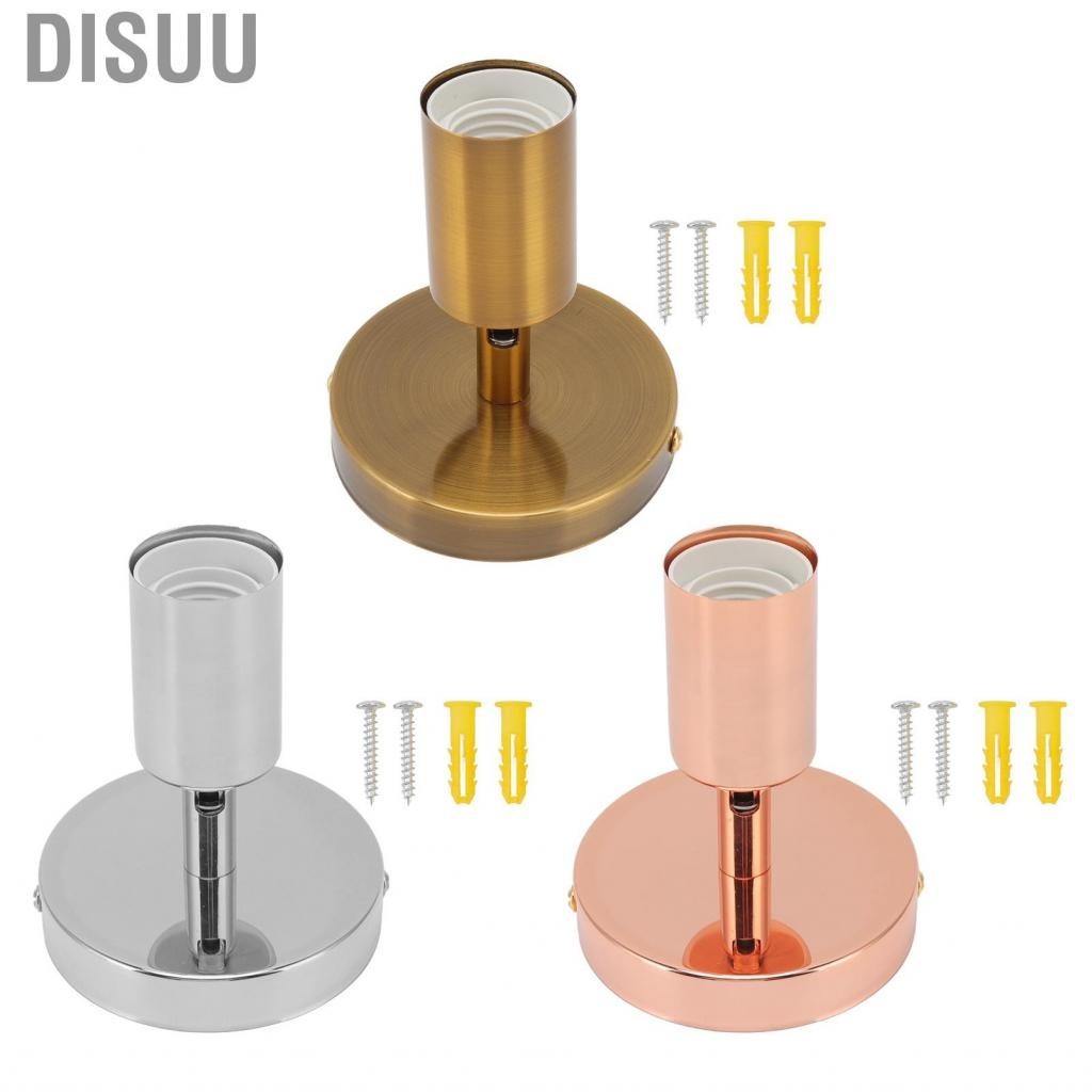 Disuu Wall Bulb Holder Brushed Lamp Base with Screw for E27 E26