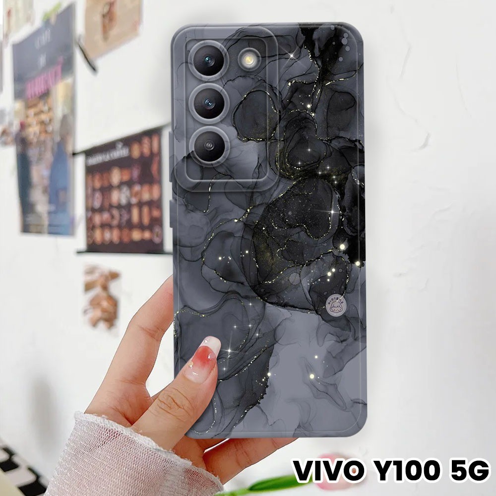 HP เคส Vivo Y100 5G ล่าสุด FLUFFYCASE - Vivo Y100 5G 2024 เคสแฟชั่นนามธรรม (SK06) - เคสโทรศัพท์ - Vi