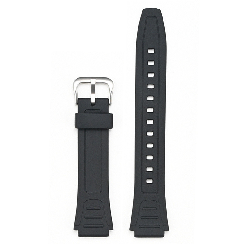 สายนาฬิกา 18 มม . สําหรับ Casio W-800H F-91 W-218H สายนาฬิกาเปลี ่ ยนสายสีดํา