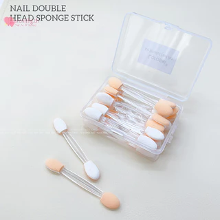 RENBG 20 ชิ้น Dual Sided อายแชโดว์ฟองน้ํา Applicators ทิ้ง Horaphic Chrome กระจกเล็บแปรงเล็บเครื่องมือ TH