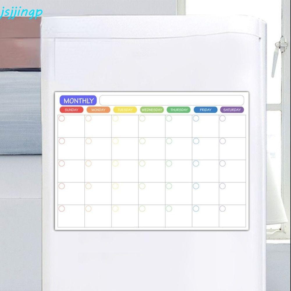 Jsjjingp Memo กระดานข ้ อความไวท ์ บอร ์ ดนุ ่ มแบบยืดหยุ ่ นในการทํารายการแผนทํางาน Magnetic Month Planner