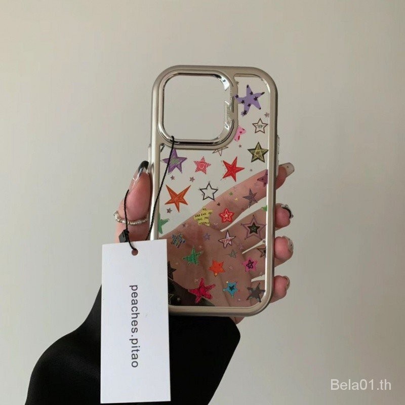 เคสโทรศัพท์โทรศัพท์ เหมาะสําหรับ iPhone ดาวสีสันสดใส 15/14/13promax เคสโทรศัพท์ 12/11pro Soft Case xr/xs Shock-proof 7plus โปร่งใสป้องกันกรณี SON9