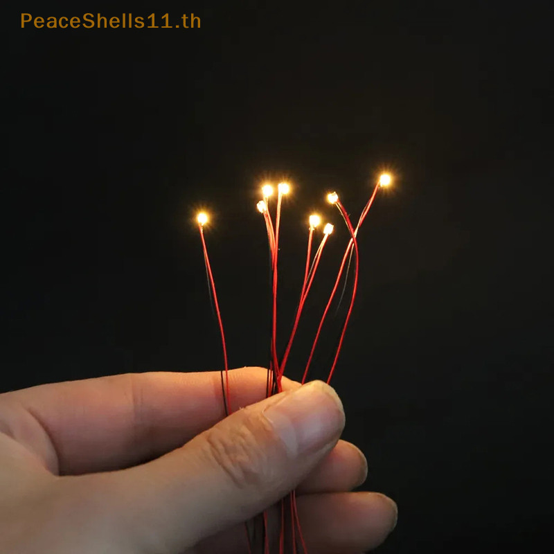 Peaceshells 10pcs/Lot 0402 0603 SMD โคมไฟแบบมีสาย Micro Led Pre-soldered Micro Litz ชิปแบบมีสาย 20 ซม.3V รถไฟรุ ่ นฉาก TH