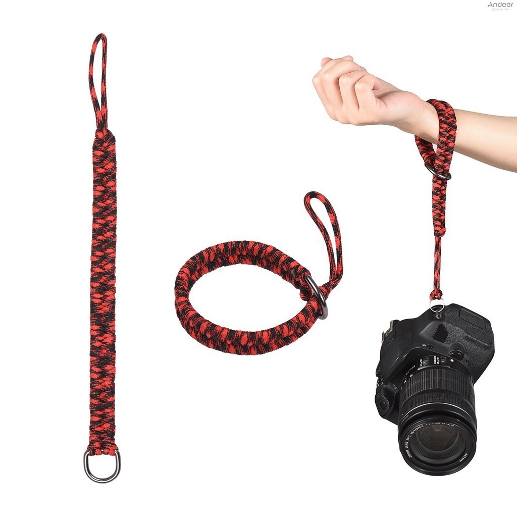 สายรัดข้อมือกล้องสากล 35 ซม. สายคล้องมือกล้องสายรัดข้อมือสําหรับกล้อง DSLR และ Mirrorless สําหรับช่างภาพ Quick Release