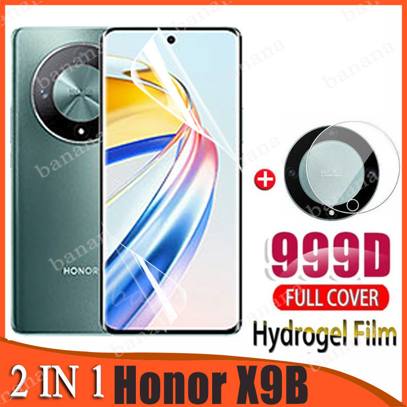 Honor X9B คลุมทั้งหมดป้องกัน Tpu Hydrogel ฟิล์มสําหรับ Honor X9A X9B 5G X8B X7B 2 ใน 1 Clear เลนส์กล