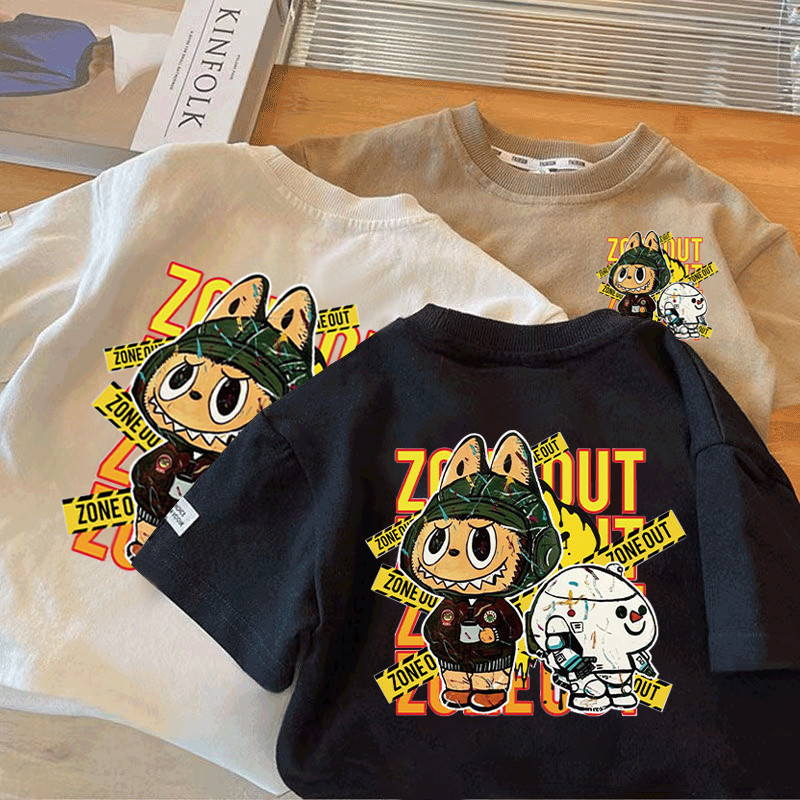 Kid Tshirt(1-14y) แขนสั้นพิมพ์ผ้าฝ้าย 100% เสื้อยืดแฟชั่นเกาหลีเด็กเด็กผู้หญิงสวมใส่ด้านบน
