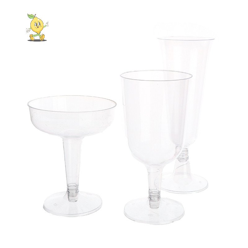 [mozh] 10 ชิ้นพลาสติกใสแชมเปญค็อกเทลบาร์ถ้วย Toasg แว่นตา Drinkware สําหรับงานเลี้ยงวันเกิดงานแต่งงานครบรอบเทศกาล [TH]