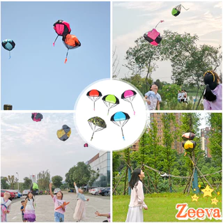 ZEEVA ของเล่นกระโดดร่ม ร่มชูชีพเด็กเล่น กลางแจ้ง ของเล่นสร้างสรรค์ Parachute toy