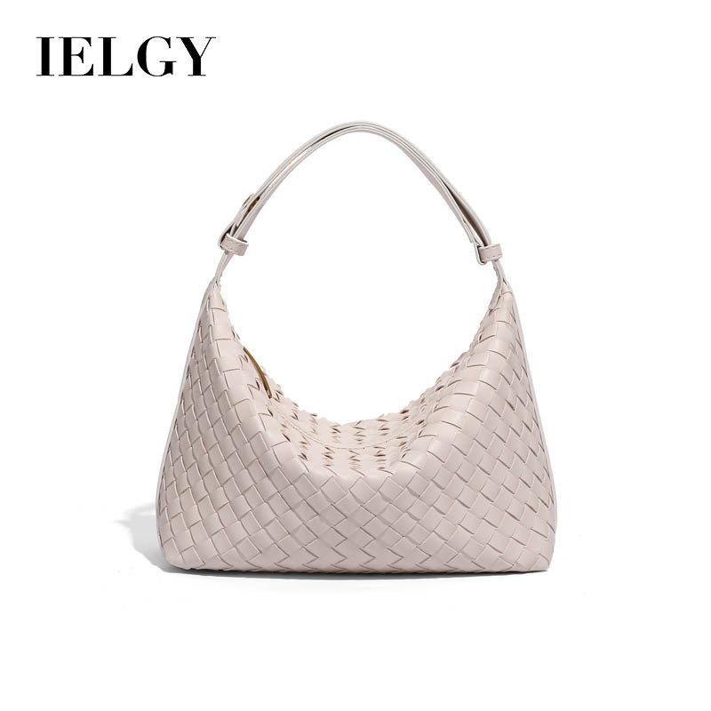 Ielgy สุภาพสตรี All-Match กระเป๋าทอมือแฟชั่นกล่องอาหารกลางวันกระเป๋าถือ High-End Niche ไหล่รักแร้กระเป๋า