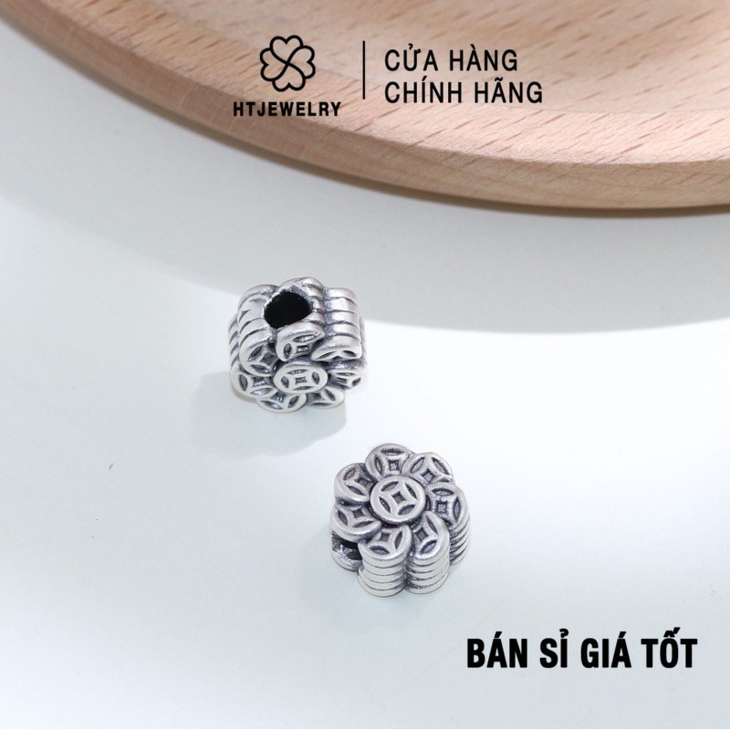 S925 Silver: เสน่ห์เงิน 3D ของดอกไม้เงิน HTJEWELRY PH767