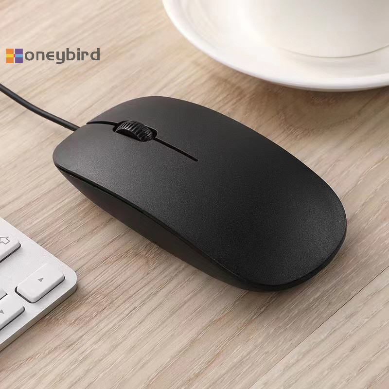 Honeybird ขายร้อน Neutral เมาส์แบบมีสาย 2.4 Ghz พร้อมสาย USB Ergonomic Mice สําหรับ PC แล็ปท็อปคอมพิวเตอร์ธุรกิจสํานักงานเมาส์ 1.2 M
