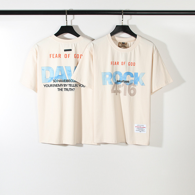 Fog x RRR- เสื ้ อยืดลําลองทรงหลวมสําหรับผู ้ ชายและผู ้ หญิง