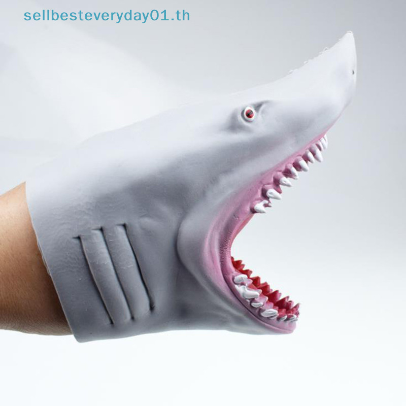 & Sellbest & Shark Hand Puppet TPR Grey Shark Hand Puppet Glove Telling Story Doll Props .