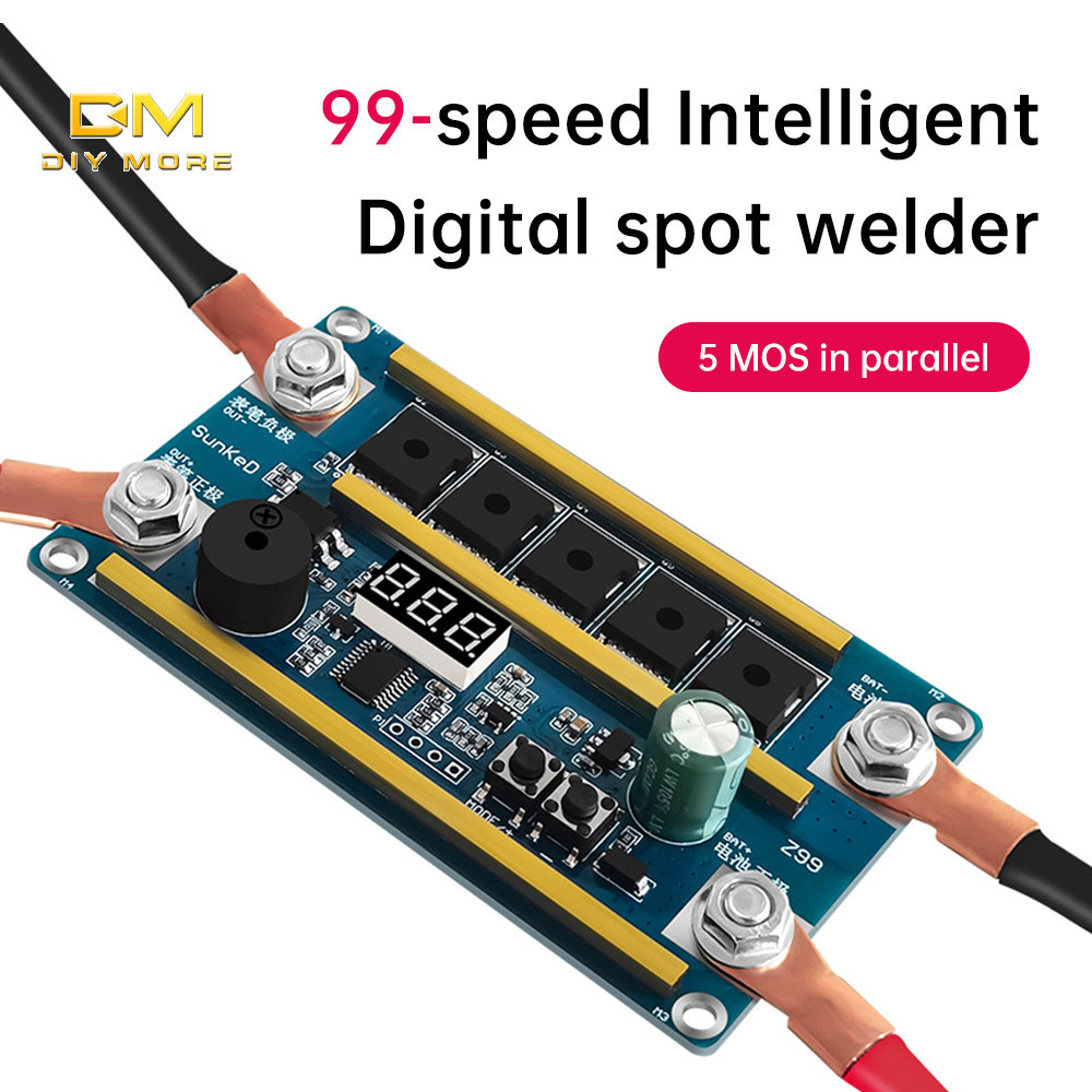 Diymore Spot เครื่องเชื่อม 12V 18650 แบตเตอรี่ลิเธียม Energy Storage Spot เครื่องเชื่อม PCB แผงวงจรแบบพกพาบัดกรีอุปกรณ์ DIY ชุด
