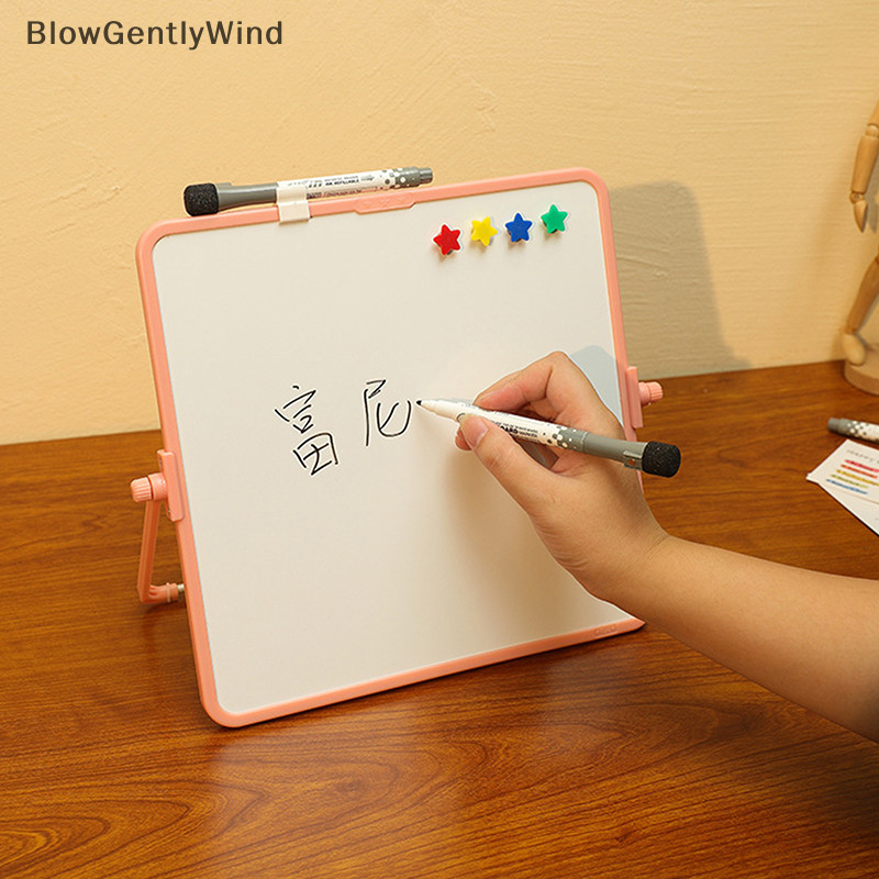 Blowgentlywind แม่เหล็กที่มีสีสันหลายขนาดกระดานวาดภาพเด็กนักเรียน Wrig Board บ้านแขวนเดสก์ท็อปไวท์บอร์ด BGW