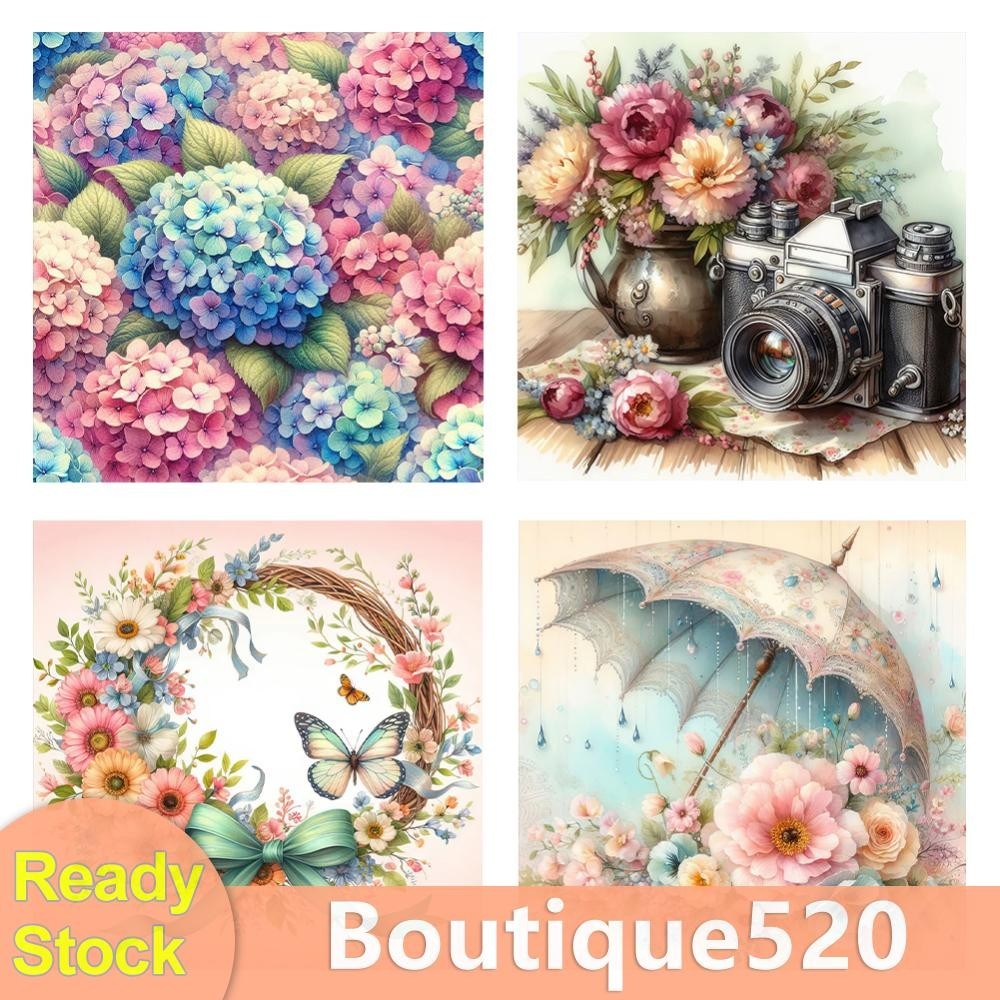 5d DIY Full Square เจาะเพชรจิตรกรรมชุดดอกไม้ตกแต่งบ้าน Art Craft [boutique520.th]