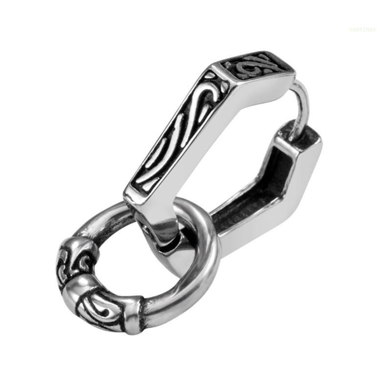 ซาน* ต่างหูสําหรับผู้ชายต่างหูทรงเรขาคณิตต่างหูห่วงคู่ต่างหูวินเทจ