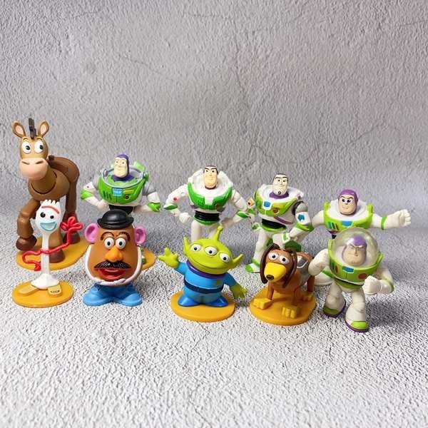 baby three ชุดลาบูบู้ ของแท้เทกอง Toy Story Buzman ปีแสง Hu Di มันฝรั่งสามตาตุ๊กตาการ์ตูนตกแต่งโมเดล