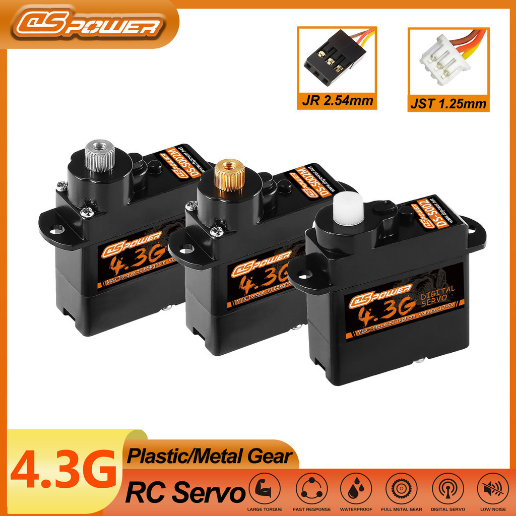 Dspower 4.3g พลาสติก/โลหะเกียร์ดิจิตอล Coreless Micro Servo สําหรับ RC เครื่องบิน 1/24 RC รถของเล่น Wltoys XKS X450 Trx4m Trx6 RC อะไหล่
