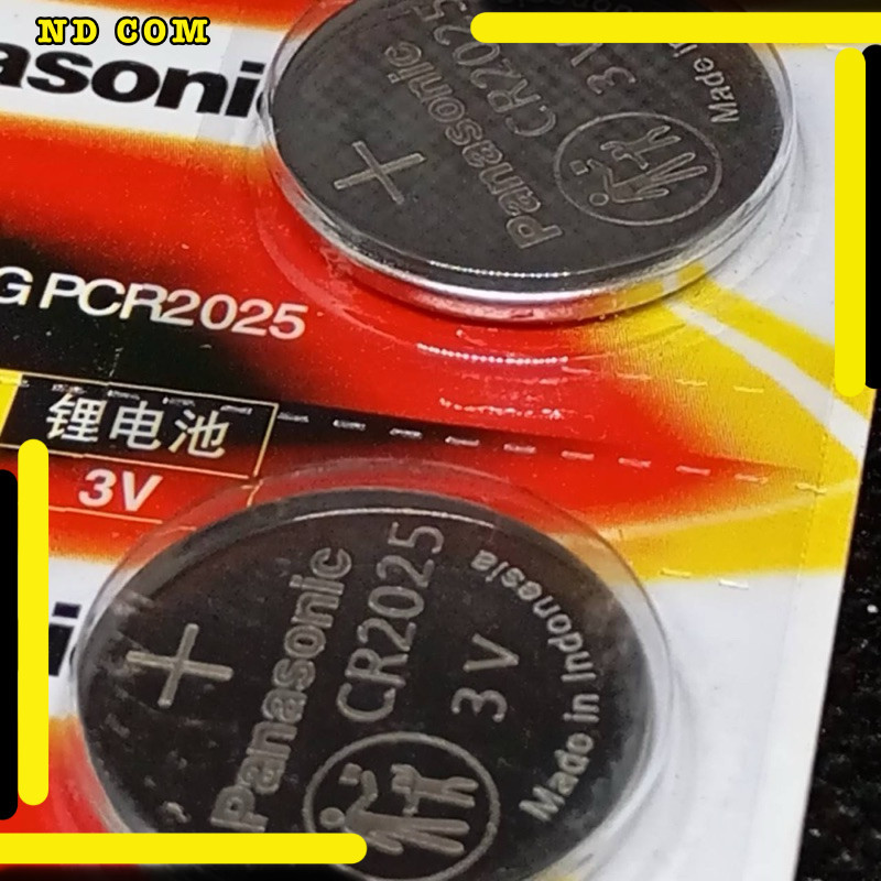 สั่งเลย! ถ่านกระดุม Panasonic CR2025  3V  CR2025( 1แผง 5 ก้อน) แท้ 100%