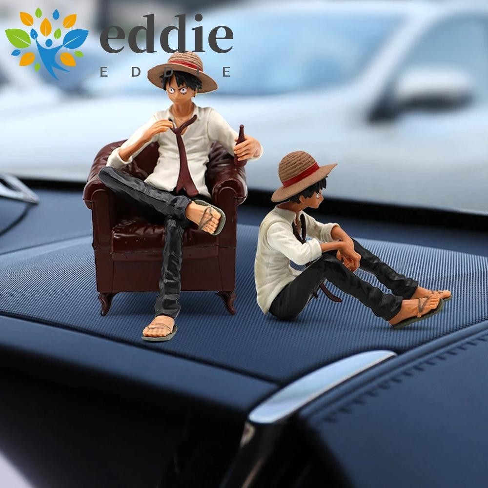 Edie Monkey D ตุ๊กตาโมเดลลูฟี่พร้อมโซฟาสําหรับรถยนต์ของเล่นฟิกเกอร์ PVC